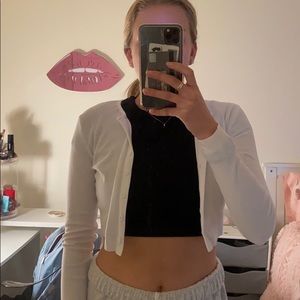 White cardigan